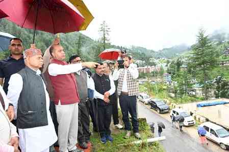 Himachal Guv Shukla visits disaster-hit areas in Mandi; meets affected families