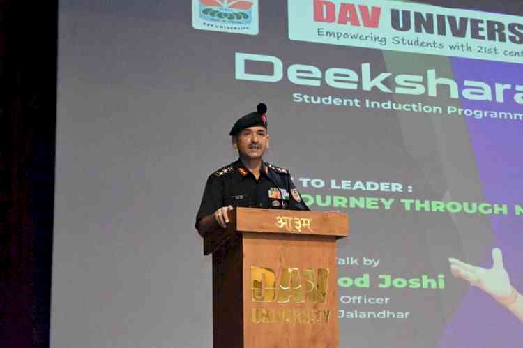 Col Vinod Joshi inspires students to join armed forces at DAV University