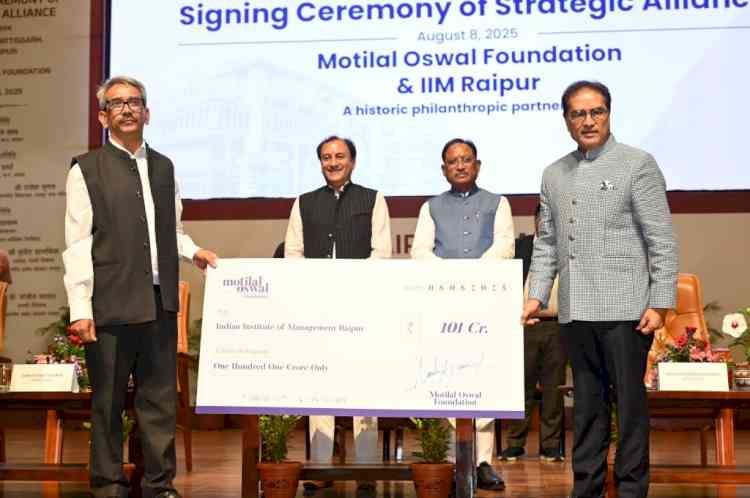 Motilal Oswal Foundation Commits ₹172 Crore to IIM Raipur and NIT Raipur, Empowering Chhattisgarh’s Rise as an Education and Innovation Hub