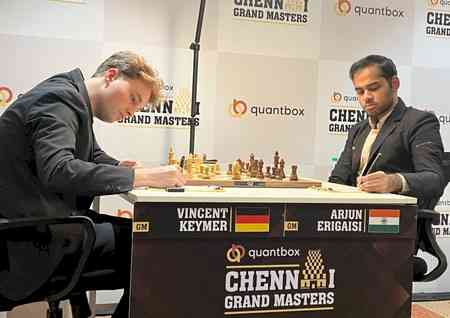 Chennai Grandmasters 2025: Vincent Keymer, Arjun Erigaisi play out a draw; Awonder beats Pranav 