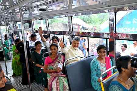 Free bus travel scheme for women launched in Andhra Pradesh 