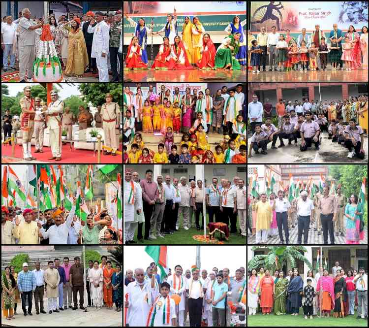 रोहतक में विभिन्न स्थानों पर हर्षोल्लास के साथ मनाया गया 79 वां स्वतंत्रता दिवस
