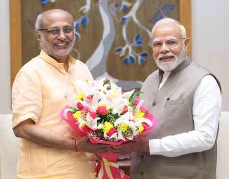 'Long years of public service, experience will enrich our nation': PM Modi meets NDA’s Vice Presidential nominee