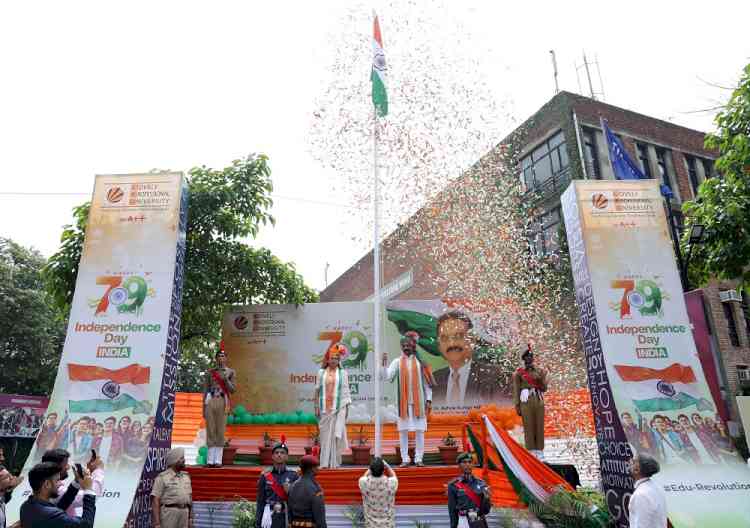 MP (Rajya Sabha) and Founder Chancellor of LPU Dr. Ashok Kumar Mittal Hosted the Indian Flag & Echo for “India First” Resolve Amid Rising US Tariffs