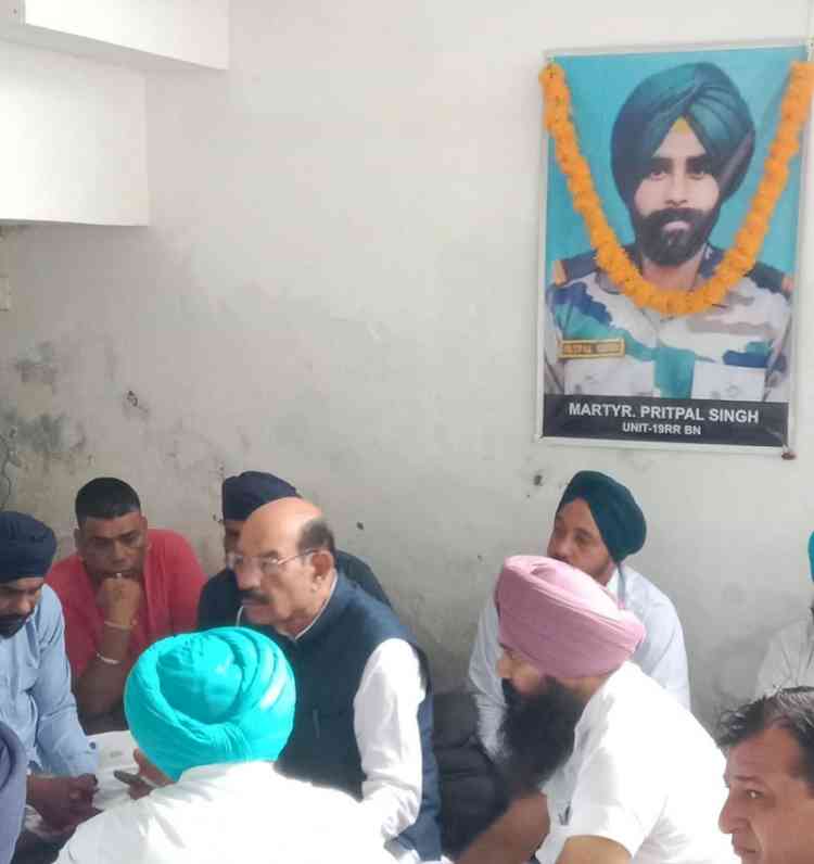 Cabinet Minister Mohinder Bhagat expresses condolences to family of Martyr Lance Naik Pritpal Singh
