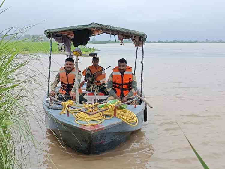 BSF comes to the rescue as flood waters engulf border belt of Ferozepur