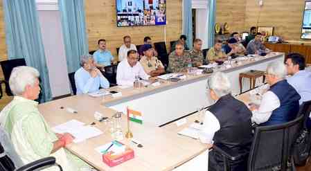 J&K L-G chairs meeting to review restoration of essential services & flood preparedness