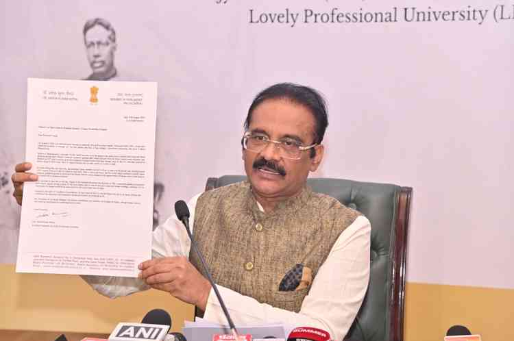 MP Ashok Mittal bans American soft drinks on LPU Campus; appeals all Indians to join hands and support Swadeshi 2.0