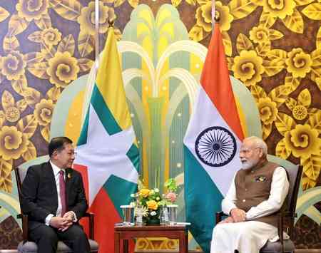 PM Modi, Myanmar's Min Aung Hlaing discuss way forward on several aspects of bilateral cooperation  