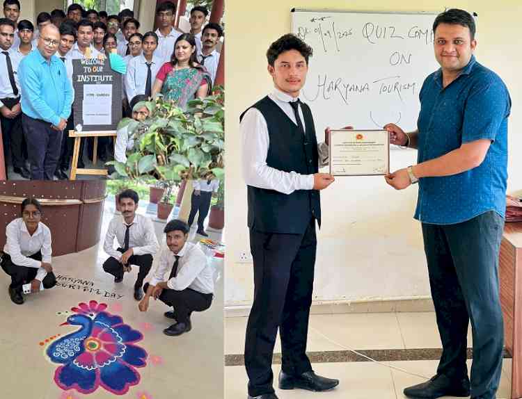 रंगोली में अंशिका व निकिता ने बाजी मारी