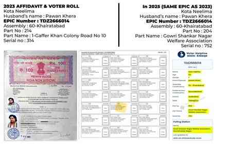 After Pawan Khera, BJP targets his wife over 2 voter IDs, demands ECI probe