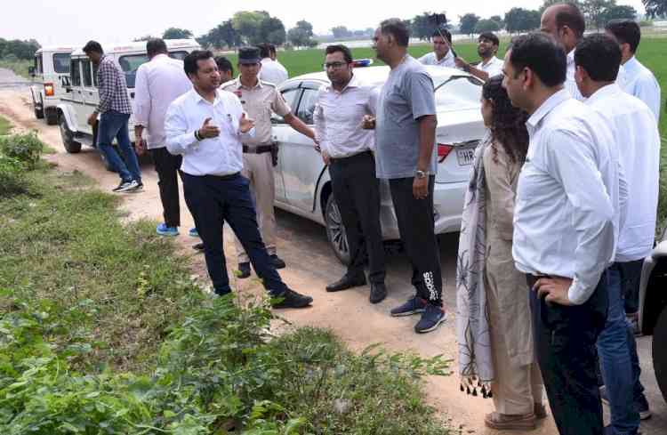 DC Sachin Gupta inspects drainage arrangements in more than half a dozen villages of District