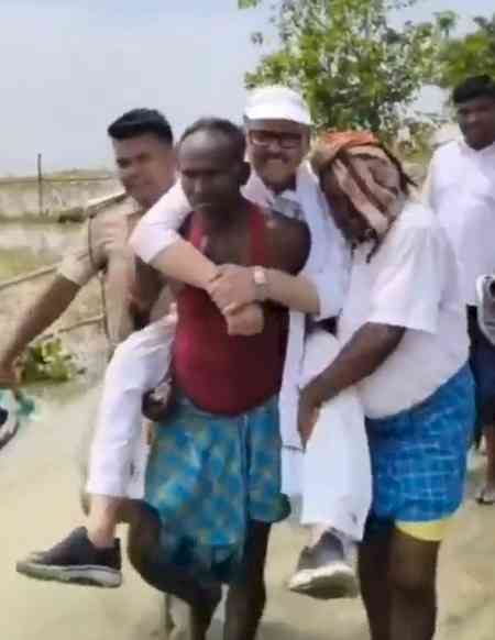Congress MP Tariq Anwar sparks row after villagers carry him during flood inspection in Bihar