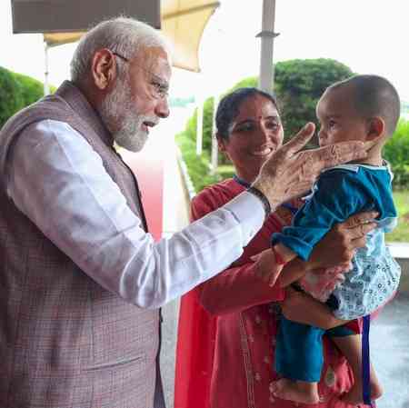 Overloaded with feelings, PM Modi meets infant Neetika orphaned in Himachal cloudburst tragedy