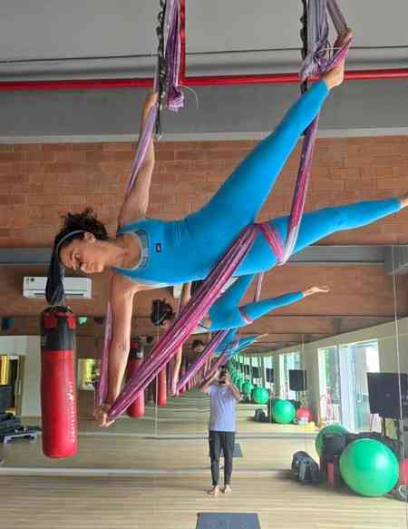 Taapsee Pannu showcases her aerial yoga skills 'like a boss'