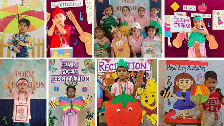 Tiny Tots of Innocent Hearts Spread Joy Through Words at Hindi Poem Recitation Activity