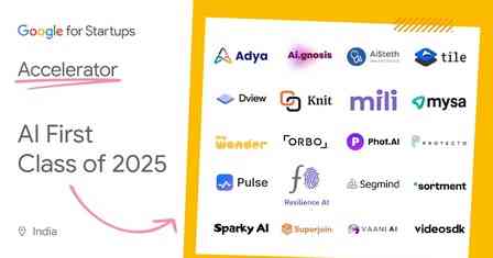 Google picks 20 Indian startups for AI accelerator programme