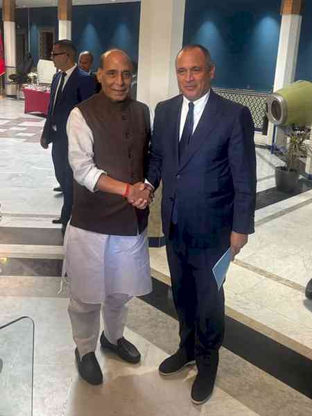 Rajnath Singh discusses defence sector ties with Morocco Minister