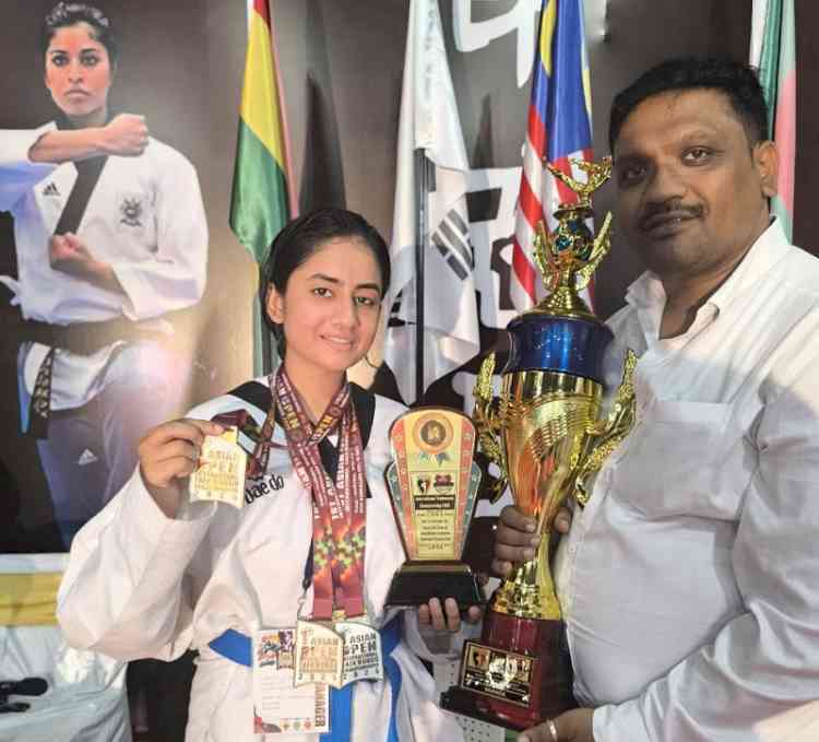 MIT-WPU Student Kruti Dave Triumphs at the 1st Asian International Taekwondo Competition