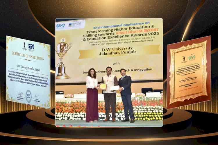 DAV University Shines at Education Excellence Awards 2025 with Dual Recognition