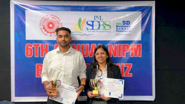UIAMS Students Engeeta Ubbu and Raj Kumar Perform Exceptionally Well, Securing 1st Runner-up Position at NIPM Quiz