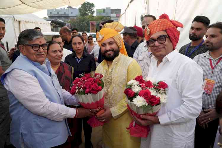Punjab Governor Gulab Chand Kataria attended the fourth day of the Shrimad Bhagwat Katha and Vrindavan Praktya Utsav