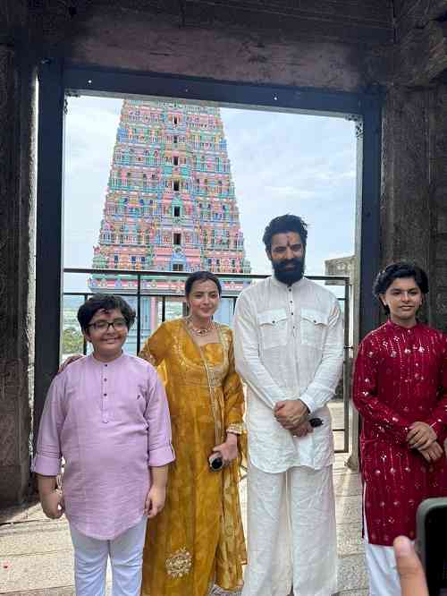 Mohit Malik and Shrenu Parikh seek divine blessings at Tiruttani Murugan Temple ahead of Sony SAB’s Ganesh Kartikey launch