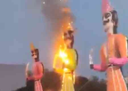 MP: Ravana effigy torched at dawn; video viral, festivities rocked by red car intrigue