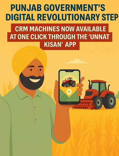 Punjab Government’s Digital Revolutionary Step: ‘Unnat Kisan’ App Makes CRM Machines Available with a Single Click