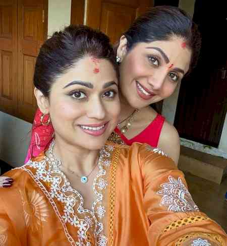 Shamita Shetty shares pictures from her religious trip with Shilpa Shetty