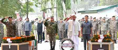 ‘Salute sacrifices of our bravehearts’: J&K L-G pays homage to two soldiers 