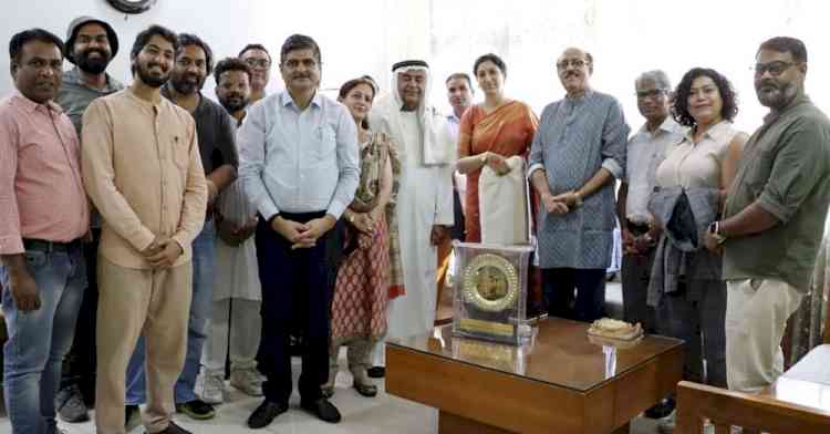 Malayalam Film Producer G. Suresh Kumar and UAEU former VC Prof. Ghaleb Alhadrami visit DLC SUPVA to explore Collaborations for Film & TV Education in UAE