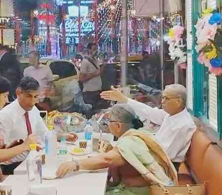 Rishi Sunak enjoys sweets with in-laws at Delhi’s Bengali Market