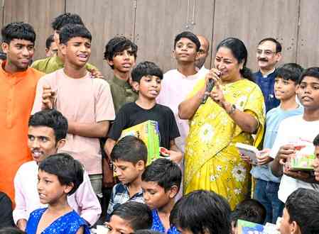 Delhi CM Rekha Gupta celebrates Diwali with children at orphanage