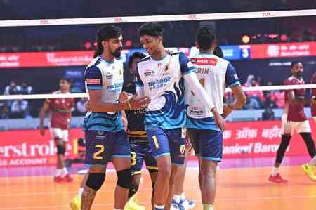 PVL 2025: Kochi Blue Spikers win Kerala derby, pick 3-1 win over Calicut Heroes