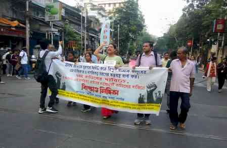 Rights groups hold protest rally in Kolkata against SIR