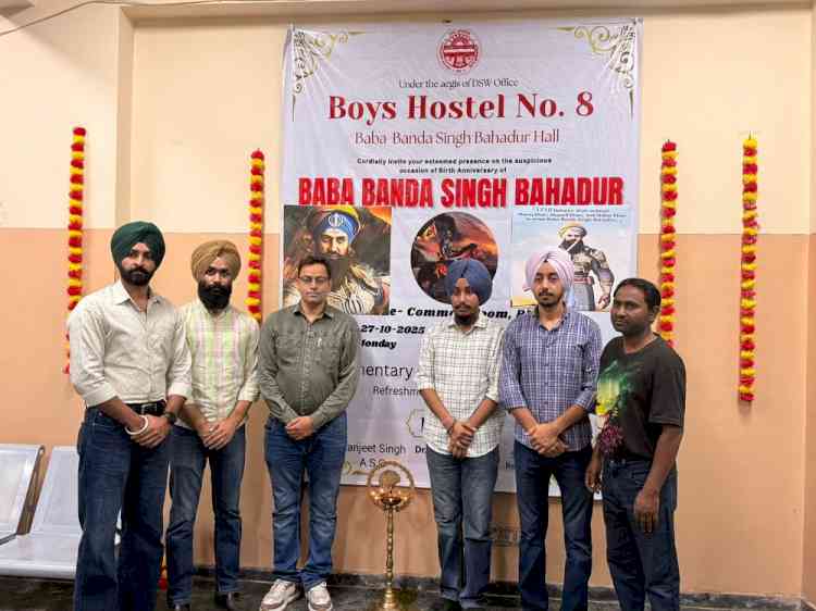 Birth Anniversary of Baba Banda Singh Bahadur Celebrated at Boys Hostel No. 8