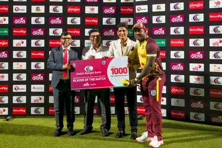 Hope, Powell fireworks power West Indies to 16-run win over Bangladesh