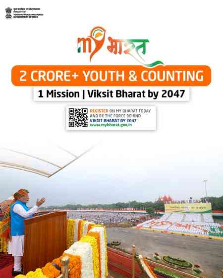 MY Bharat enhances youth engagement in civic projects with 2 crore users