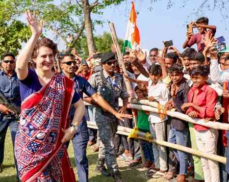 Priyanka Gandhi alleges Nitish Kumar not ready to share stage with PM Modi in Bihar polls