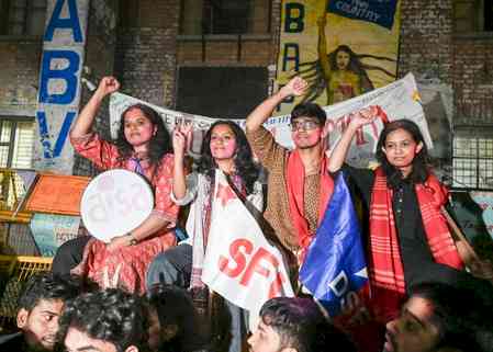 JNUSU poll: Left sweeps all 4 seats, Aditi Mishra elected president