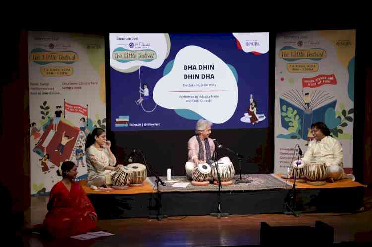Ustad Fazal Qureshi & Advaita Mane pay homage to tabla maestro Ustad Zakir Hussain on the inaugural day of Literature Live! The Mumbai LitFest