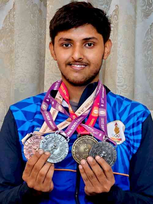 हरियाणा ओलंपिक गेम्स में निकुंज ने जीते 4 पदक
