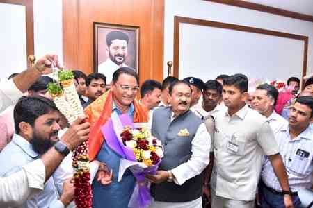 Azharuddin takes charge as Telangana Cabinet minister