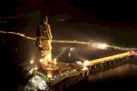 Statue of Unity illuminated in grand celebration of Sardar Patel’s birth anniversary