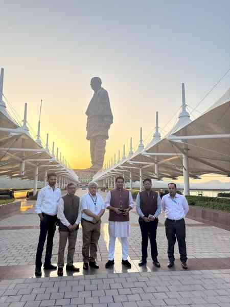 Delhi Minister Kapil Mishra attends Bharat Parv 2025 near Statue of Unity in Gujarat