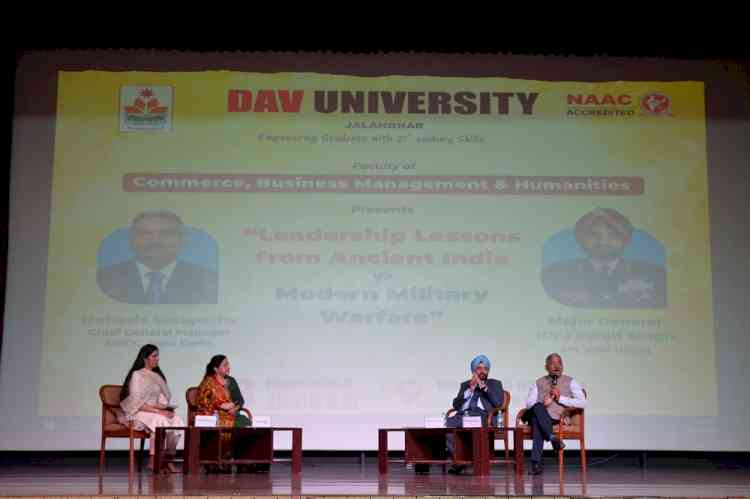 DAV University Hosts Expert Talk on “Leadership Lessons from Ancient India vs Modern Military Warfare”