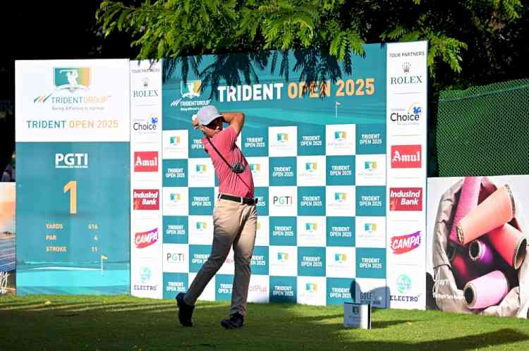 Manu Gandas shoots 66 to take clubhouse lead on Day 1 of Trident Open 2025