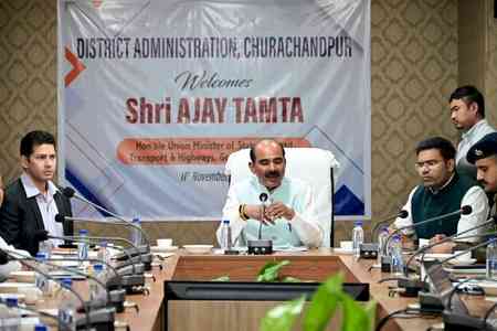 MoS for Road Transport and Highways reviews Central, state projects in Manipur