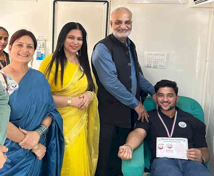 रक्तदान शिविर में 38 यूनिट एकत्रित